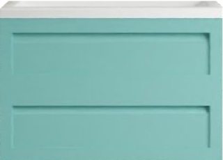 Подвесная тумба под раковину Art&Max Platino 90см светло-зелёный матовый AM-Platino-900-2C-SO-MM